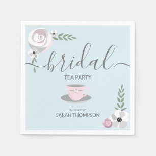 Möhippa Tea Party Flower tea kopp teckning Pappersservett