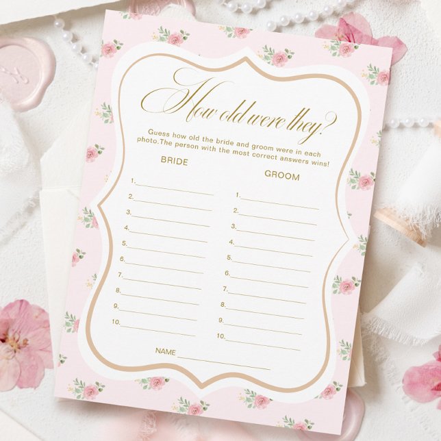 Möhippa Tea Party gissar ålderskortet Inbjudningar (Skapare uppladdad)