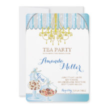 Möhippa Tea Party-inbjudningar