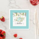 Möhippa Tea Party Napkin - Blue Gräns WC Pappersservett<br><div class="desc">Perfekt för att hedra Bride att bli!</div>