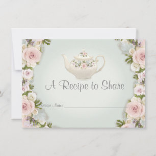 Möhippa Tea Party Recipe Mint Ro Blommigt Inbjudningar