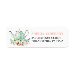 Möhippa Tea Party Returetiketter Returadress Etikett