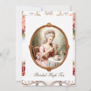 Möhippa Tea Party Rococo Marie Antoinette Inbjudningar