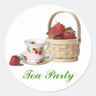 Möhippa Tea Party Stickers Runt Klistermärke