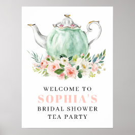 Möhippa Tea Party Välkommen Poster