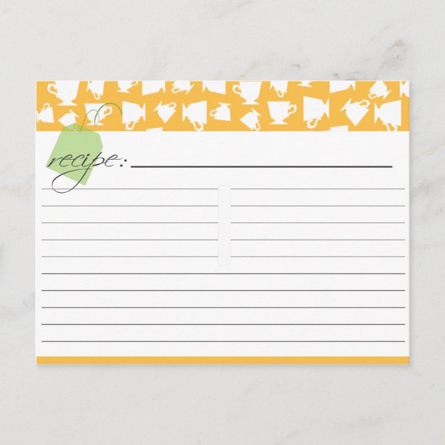 Möhippa Tea Recept Card Vykort (Framsida)