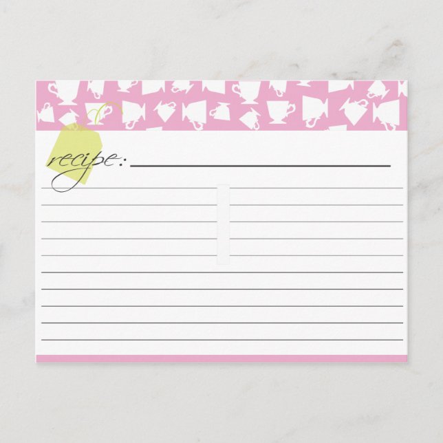 Möhippa Tea Recept Card Vykort (Framsida)