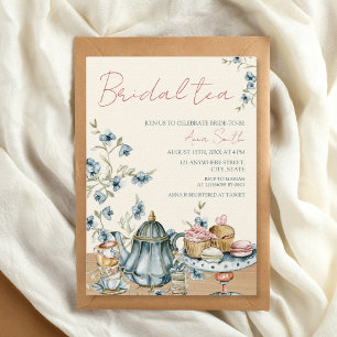 Möhippa Tea Victorian Vintage Blommigt Möhippa Inbjudningar