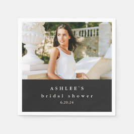 Möhippa Typography Photo Black Pappersservett