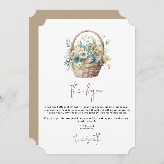 Möhippa utanför Möhippan på marknaden, Blommigten Tack Kort (Fram/baksida)