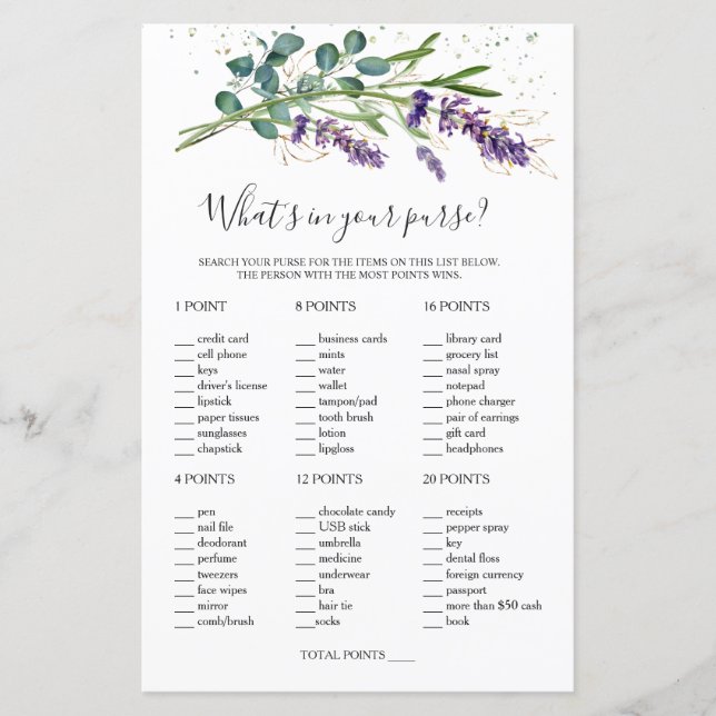 Möhippa Vad finns i din plånbok/skam Pappra Lakan (Framsida)