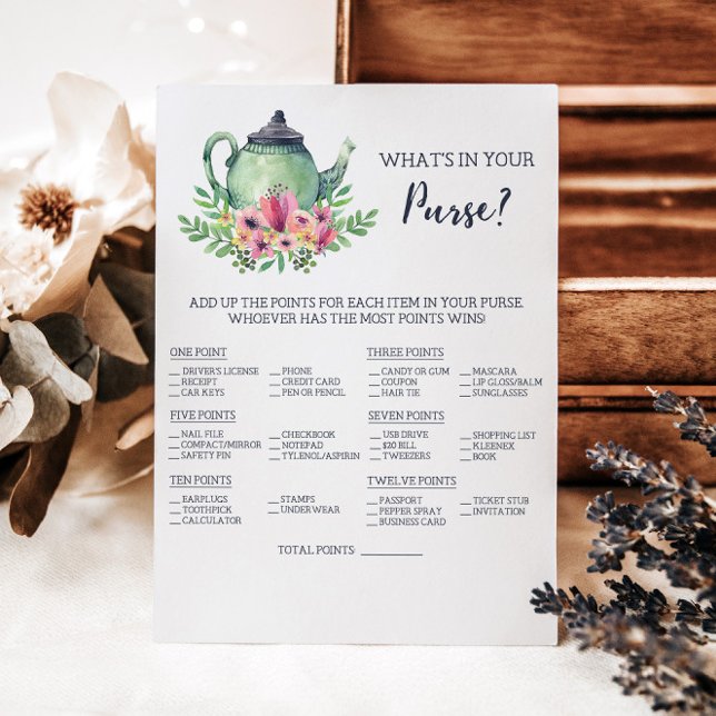 Möhippa vad som finns i ditt Purse-spel Inbjudningar (Skapare uppladdad)