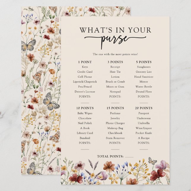 Möhippa vad som finns i ditt spel (Fram/baksida)