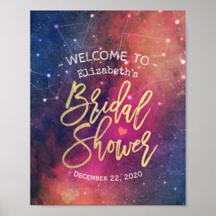 Möhippa Välkommen Galaxy Nebula Constellations Poster