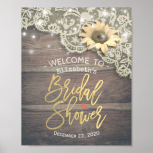 Möhippa Välkomna Snöre solrosblomma i Ljus Poster