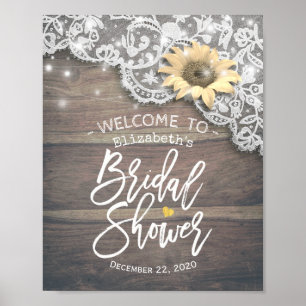 Möhippa Välkomna Snöre solrosblomma i Ljus Poster