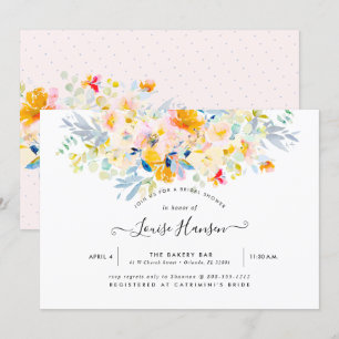 Möhippa, vattenfärg Midsommar  Cream Inbjudningar