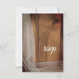 Möhippa Veil Barn Wood Landsbyggsbröllop OSA kort
