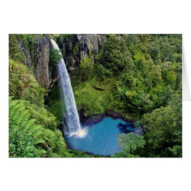 Möhippa Veil Falls, NZ Hälsningskort (Framsidan Horizontal)