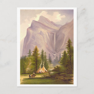Möhippa Veil Falls Vintage Prang Lithograph Vykort