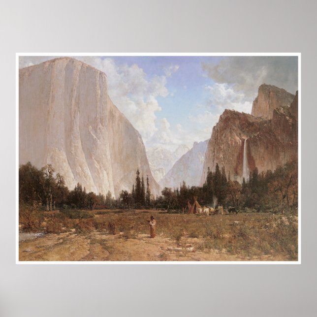 Möhippa Veil Falls, Yosemite, c. 1870-84 Poster (Framsidan)