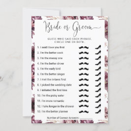 Möhippa Vem känner paret bäst? Spelkort Inbjudningar