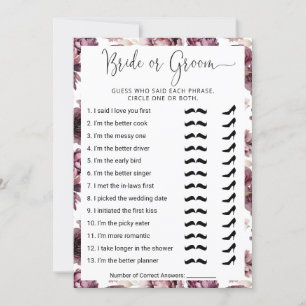 Möhippa Vem känner paret bäst? Spelkort Inbjudningar