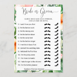 Möhippa Vem känner paret bäst? Spelkort Inbjudningar