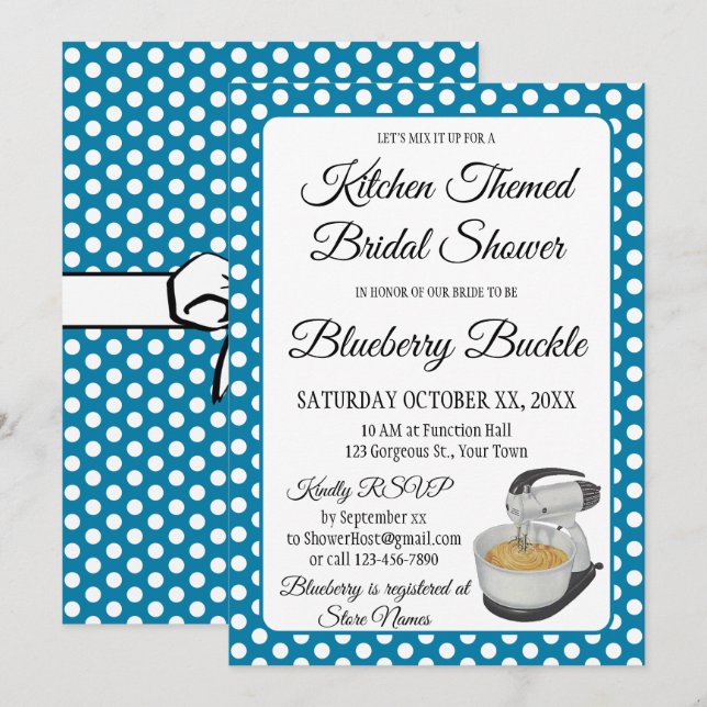 Möhippa Vintage Polka dots Bows Blue (Fram/baksida)