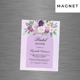 Möhippa violet lila blommor arch-lyx magnetisk inbjudningskort