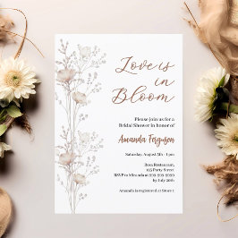Möhippa visblommor kärlek i blombeige inbjudningar