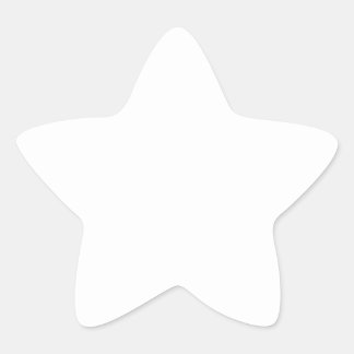 Möhippa vit stjärnformat klistermärke