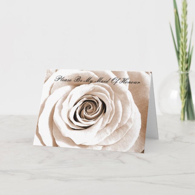 Möhippa vit, var min Maid of honor Inbjudan (Framsida)