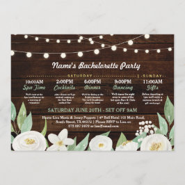 Möhippa Vitblommig Rustic Ljus, tinerär Inbjudningar