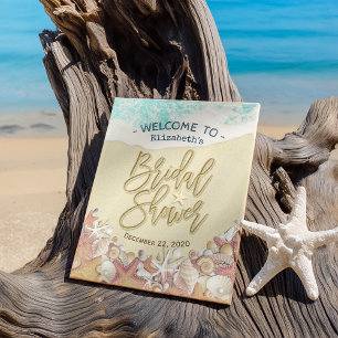 Möhippa Welcome Summer Sandy Beach Starfish Poster
