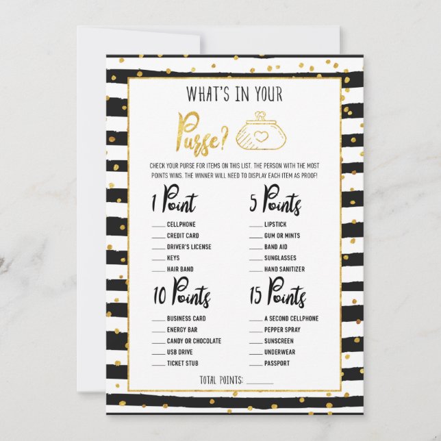 Möhippa Whare in your Purse Game Inbjudningar (Framsida)