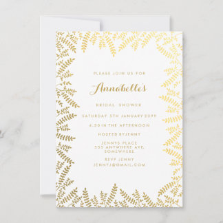 Möhippa White Gold Foil Löv Inbjudningar