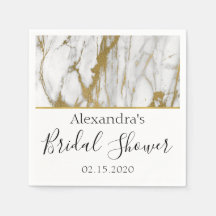 Möhippa White och Guld Elegant Marble