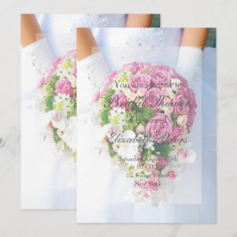 Möhippa White Snöre Flower Bouquet Bröllop Inbjudningar