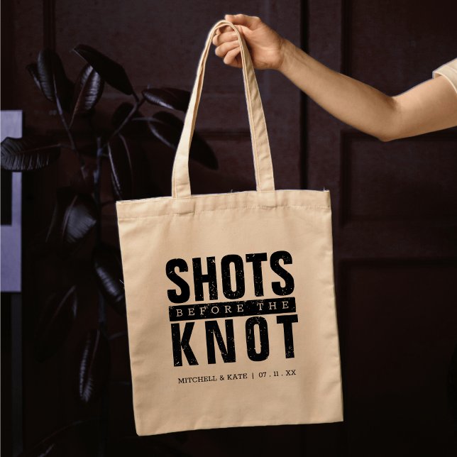 Möhippafesten 'Shots före knuten' Tygkasse (Shots Before the Knot Bachelorette Party Tote Bag
)
