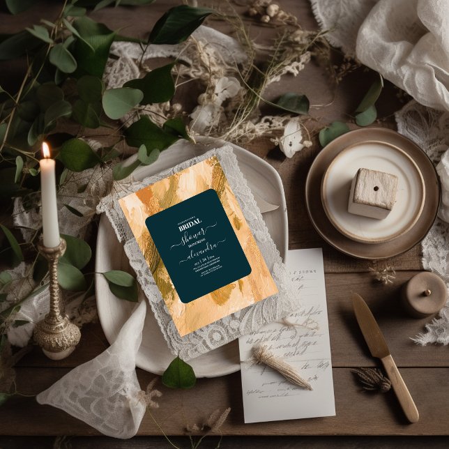 Möhippan abstrakt för vattenfärgspenseldrag inbjudningar (Skapare uppladdad)