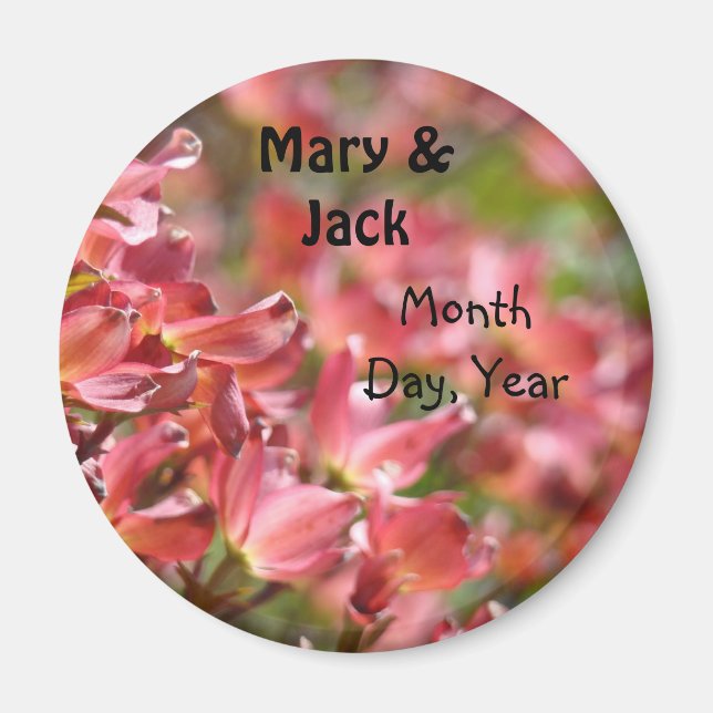 Möhippan Ange Spara på Blommigten Bröllopets favor Magnet (Framsidan)