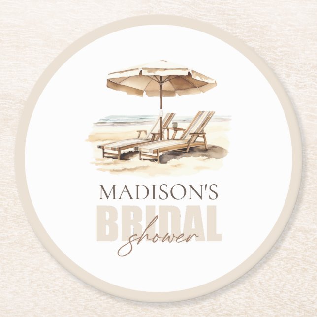 Möhippan anpassningsbar Beach Underlägg Papper Rund (Framsidan)