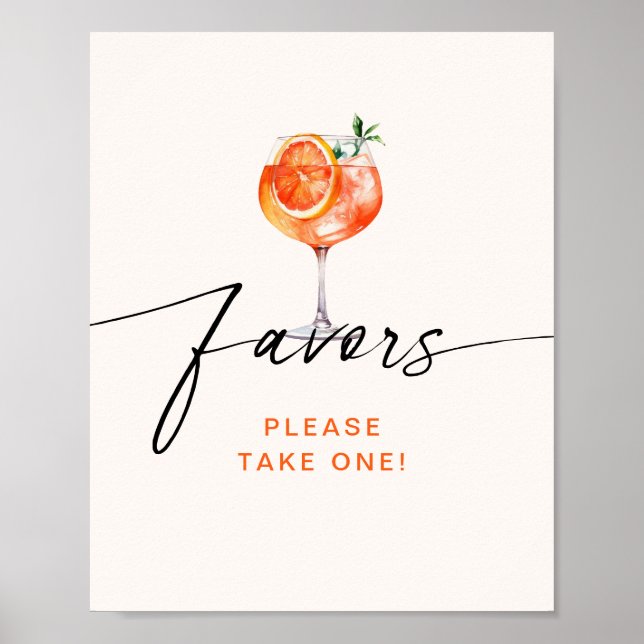 Möhippan Aperol Spritz Favors Poster (Framsidan)