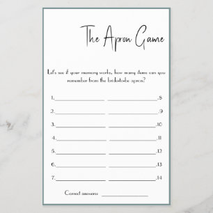Möhippan Apron - Shower Game Flyer