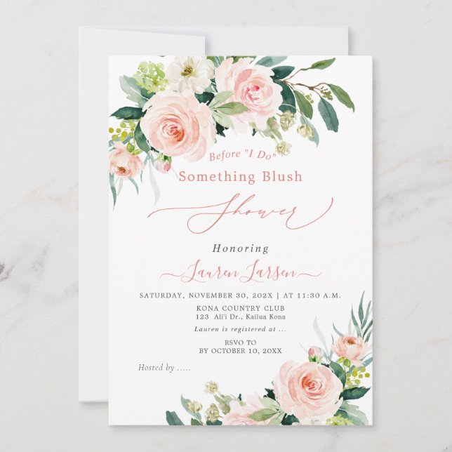 Möhippan ArtsApp H2  Rosa ros Inbjudningar (Framsida)