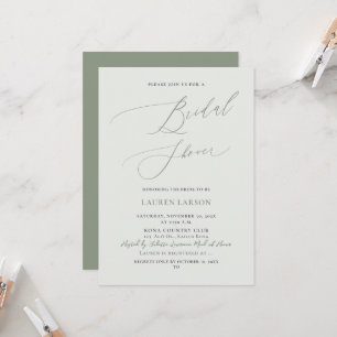 Möhippan ArtsApp Olive+Sage Calligraphy Inbjudningar