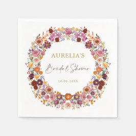 Möhippan Autumn Wildblomma Garden Wandedräkt Pappersservett