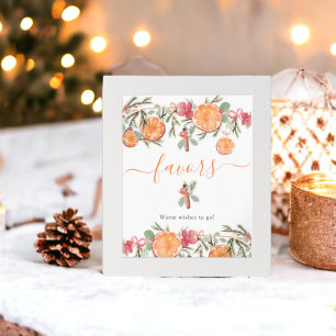 Möhippan av Citrus-Blommigt, torkad av Boho Winter Poster