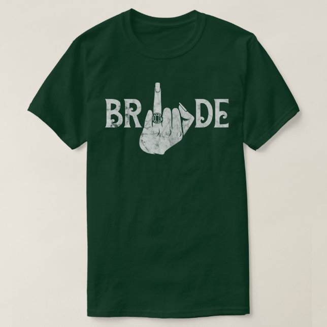 Möhippan Bacheloret Ring Finger Bride Bröllop T Shirt (Design framsida)